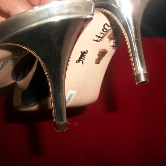 NWT J.Crew Colette Silver-Leather Pointy Side-Button-Strap Pumps Made in Italy - Picture 8 of 10